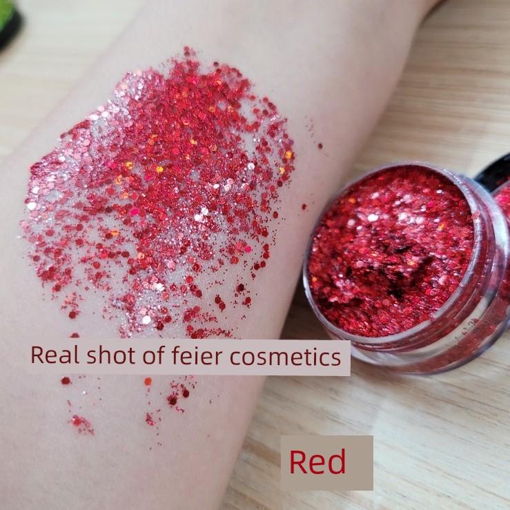 Stage Makeup, Eye Shadow, Glitter, Sequins, Stars, Glue-Free Face and Hair Makeup, Children's Day Cosmetics, Performance Makeup
