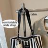 Sommer Tragetaschen für Damen 2025 Streifen Designer Schulter Shopper Aufbewahrungstasche Damen Lässige Canvas Handtasche