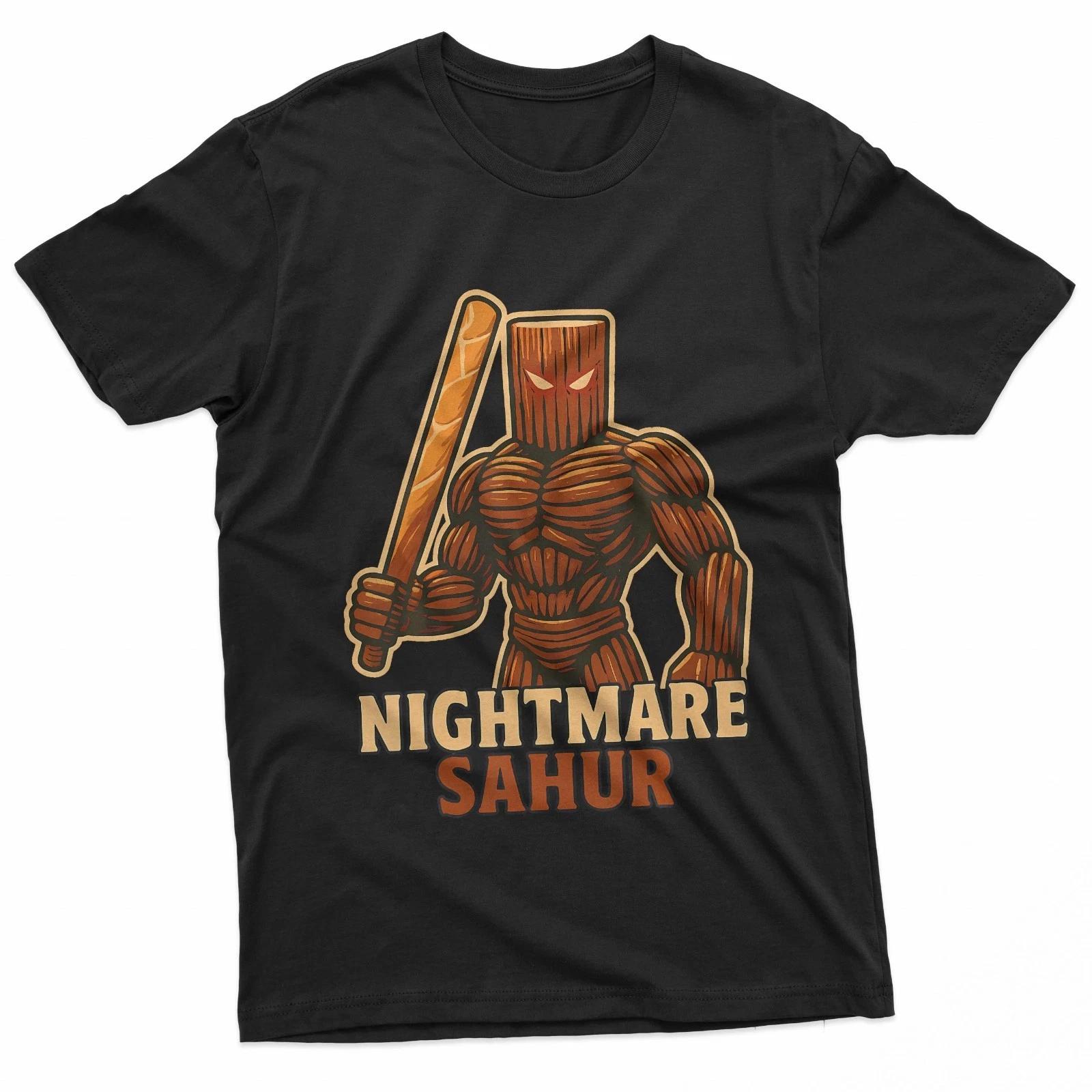 

Nightmare Sahur - Funny Italian Brainrot Gaming Meme 100% Cotton T-shirt Mens Tees Top S