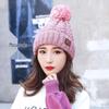 Жіноча зимова в'язана термошапка ZHENYUEQI із захистом вух