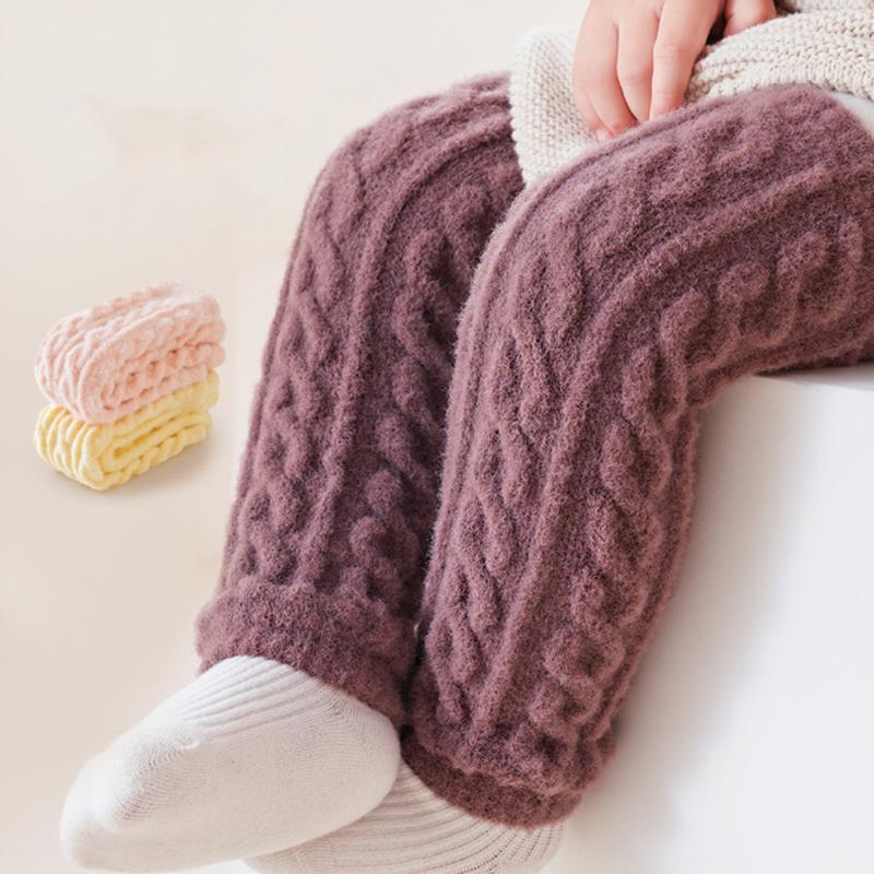 Dětské chrániče kolen Termální fleecové ponožky Netlačící manžeta Ochrana při lezení Kojenecké návleky na nohy Zimní hřejivé doplňky Měkký dotek Jedna velikost