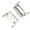 1 Pair Metal Watch Band Adapter for Quick Fit Watch Replaceable Connector for Replacement Silver