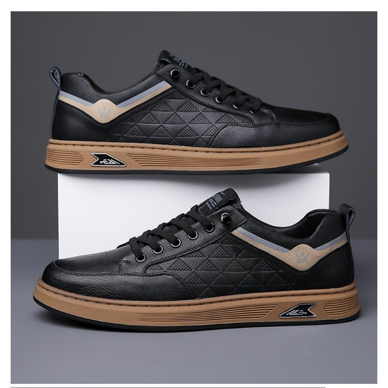 Mode Frühling Herbst Plateau Leder Board Schuhe für Herren Designer Weichsohlen Freizeitsneaker Herren Mode Leichte Sportschuhe Zapatos Hombre