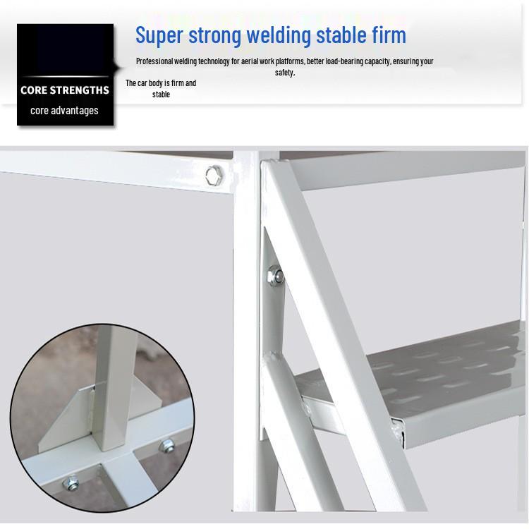 Anti-Slip Movable Climbing Ladder for Warehouse and Supermarket Storage