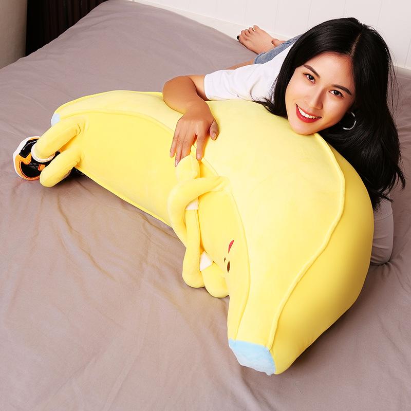 New Banana Pillow Pillow Plush Toys for Girls Sleeping with Their Beds and Cute Pillows for Home Decoration