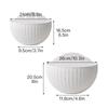 Imitation Rattan Wall-mounted Semi-circular Flower Basket No-punching Outdoor Garden Balcony Hydroponic Flower Pots Home Decor