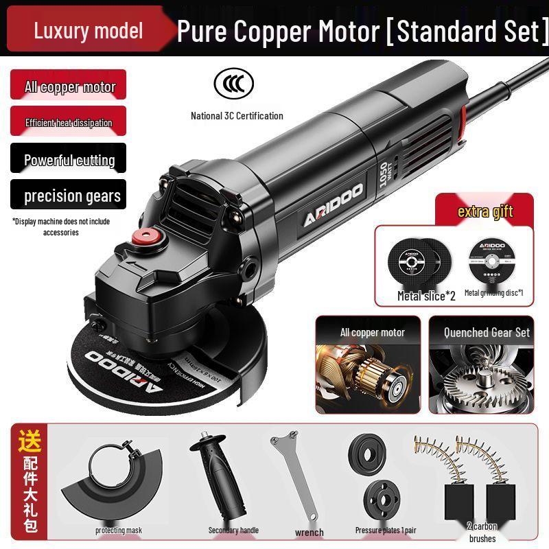 Compact Multi-Functional Handheld Angle Grinder and Polisher