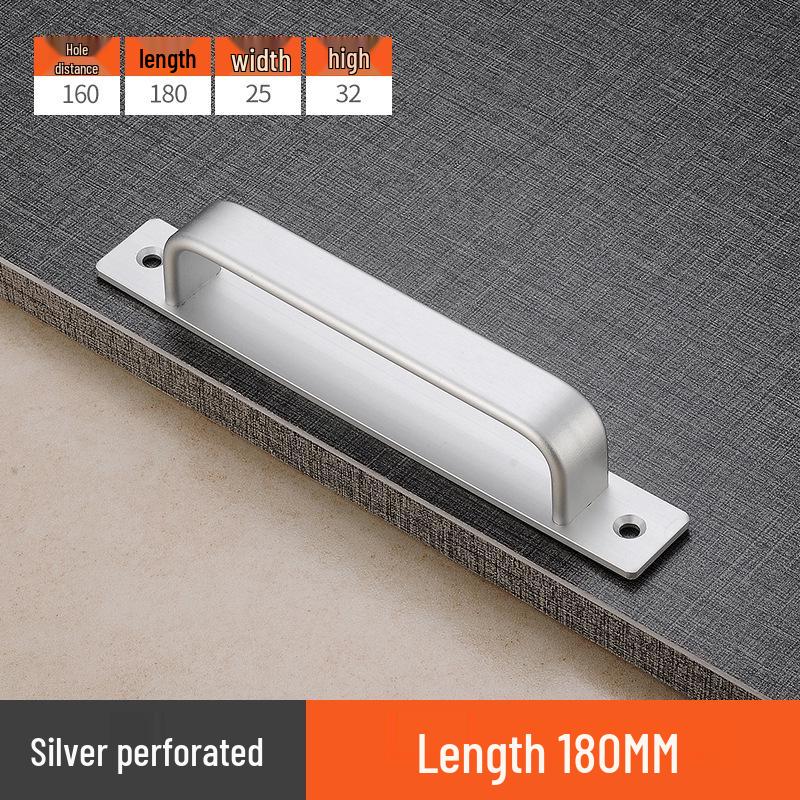 Aluminum Alloy No-Drill Anti-Theft Door Handle for Sliding, Bathroom, and Entrance Doors