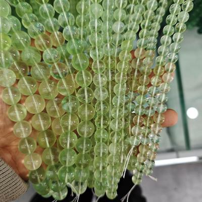 7A Natürlicher Grüner Fluorit Runder Perlenarmband - Halbfertiges DIY Schmuckzubehör, Lose Schnurperlen, Auf Lager.
