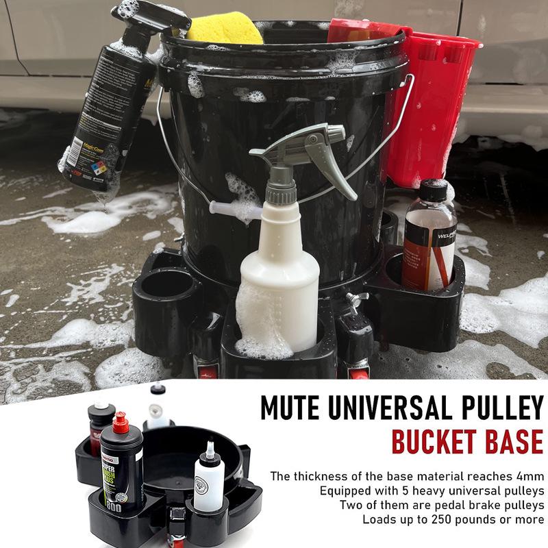 360° Rotating Wheeled Car Wash Bucket Base for Detailing Tools