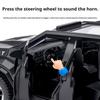 1:24 Rezvani Vengeance Spinosaurus Riot Police Car Model Toy Music Light Wheel Steering SWAT Models for Children's Gifts