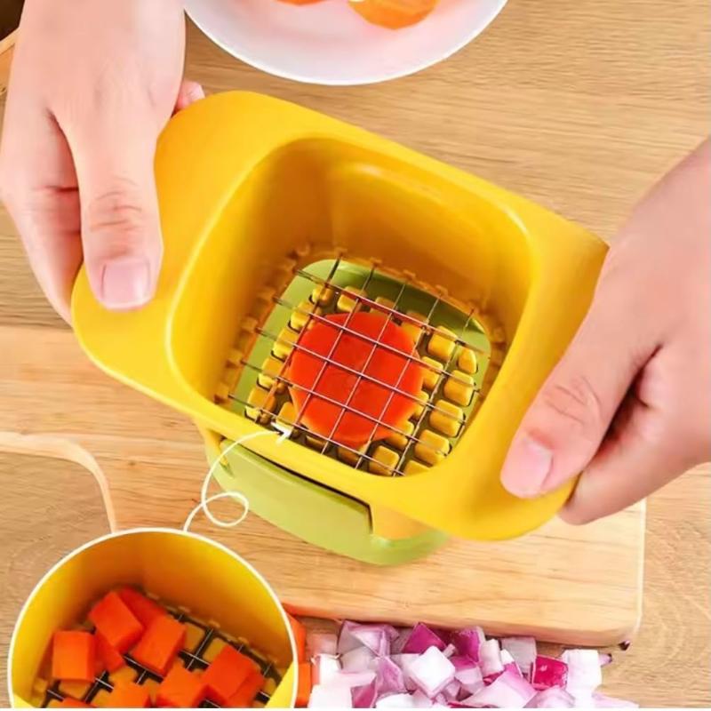 Potato Slicer, Household Kitchen Melon Fruit Vegetable Hand Press Cucumber Slicer Vegetable Shredder