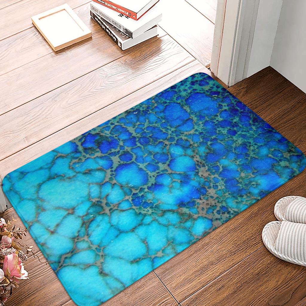 Smoked Black Marble Front Floor Door Entrance Mats Outdoor Abstract Texture Pop Art Kitchen Bathroom Doormat Toilet Carpet Rug