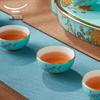 Yongfengyuan Lady Porcelain West Lake Blue 15-Piece Gongfu Tea Set