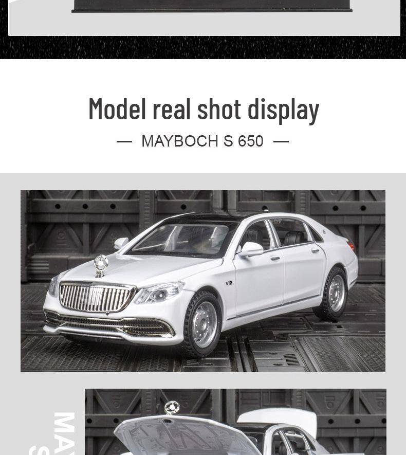 Jiaye VB32683 Big Ben Maybach S650 Alloy Model S-Class Sedan Pull-Back Toy Car