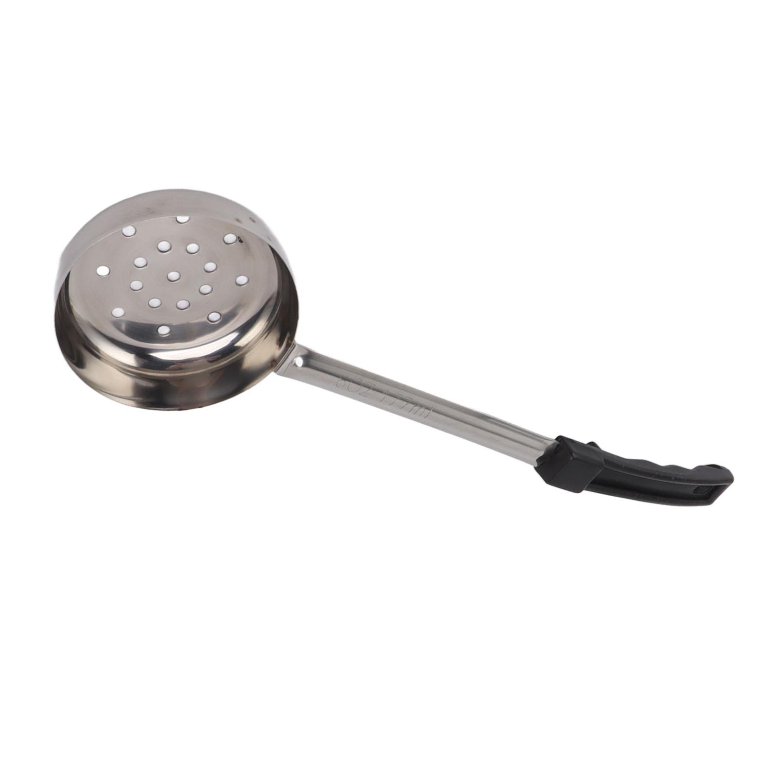 

Sauce Spoon Pizza Multipurpose Food Grade Stainless Steel Spread Measuring Spoon for Kitchen Cooking Black 6oz (Holes Drain)