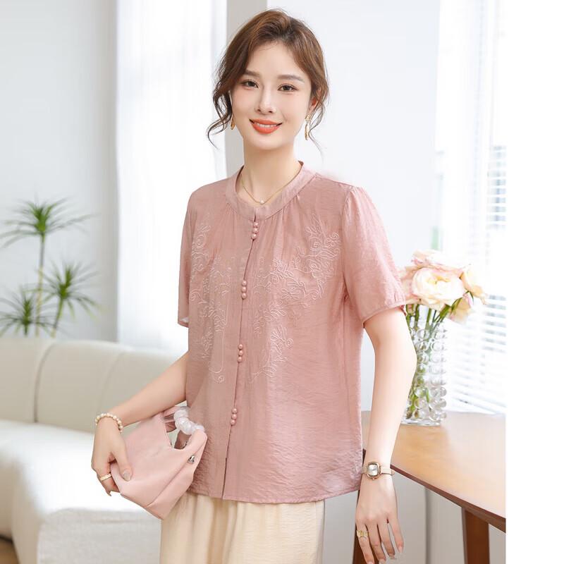 Yalu Middle-Aged Women's Summer Blouse Set