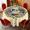 Christmas Nativity Scene Gold Print Tablecloth Round and Rectangular Options for Home Kitchen Patio Holiday Decor Gift