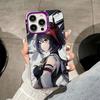 Spiel GI Kujou Sara Handyhülle für iPhone 17 16 15 14 13 12 11 X XR XS 8 7 Air Pro Max Plus Lila Transluzente Hülle