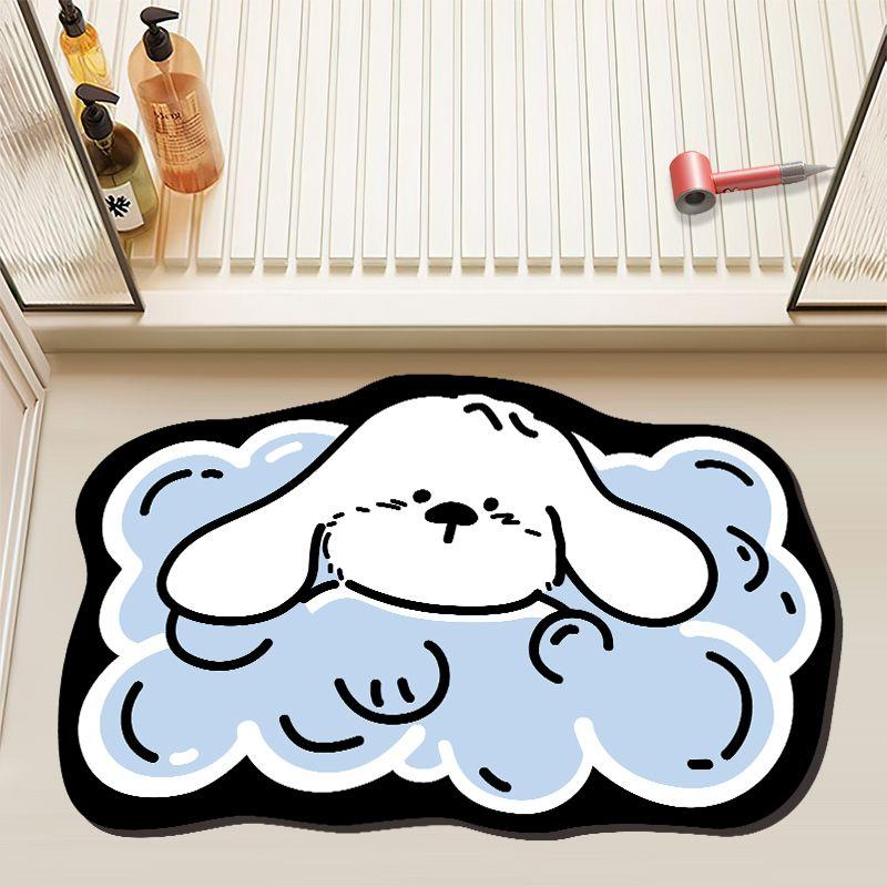 

Cute Anime Cartoon Diatom Mud Floor Mat, Bathroom Special Anti slip Quick drying Foot Mat 40x60cm15.7x23.6in