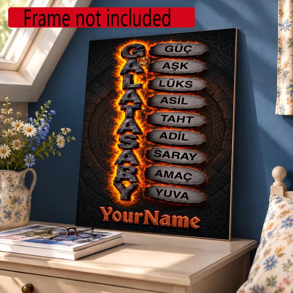 Galatasaray Customize Text Diamond Painting Round Diamond Mosaic Suitable For Beginners Diamond Painting Rhinestones Gift Frameless