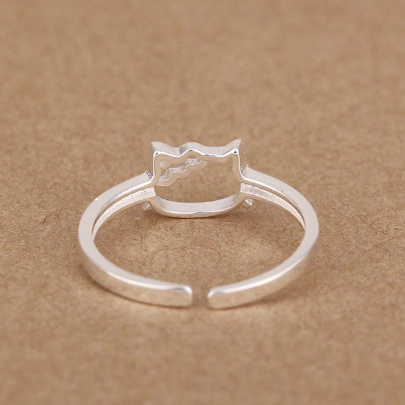 

Корейская версия кольца с модным темпераментом, женское матовое открытое кольцо, кольцо с кошкой, трендовые украшения.
