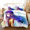 3D No Game No Life Anime Bedding Set Boys Girls Twin Queen King Size Duvet Cover Pillowcase Bed Boys Adult Home Textileextile