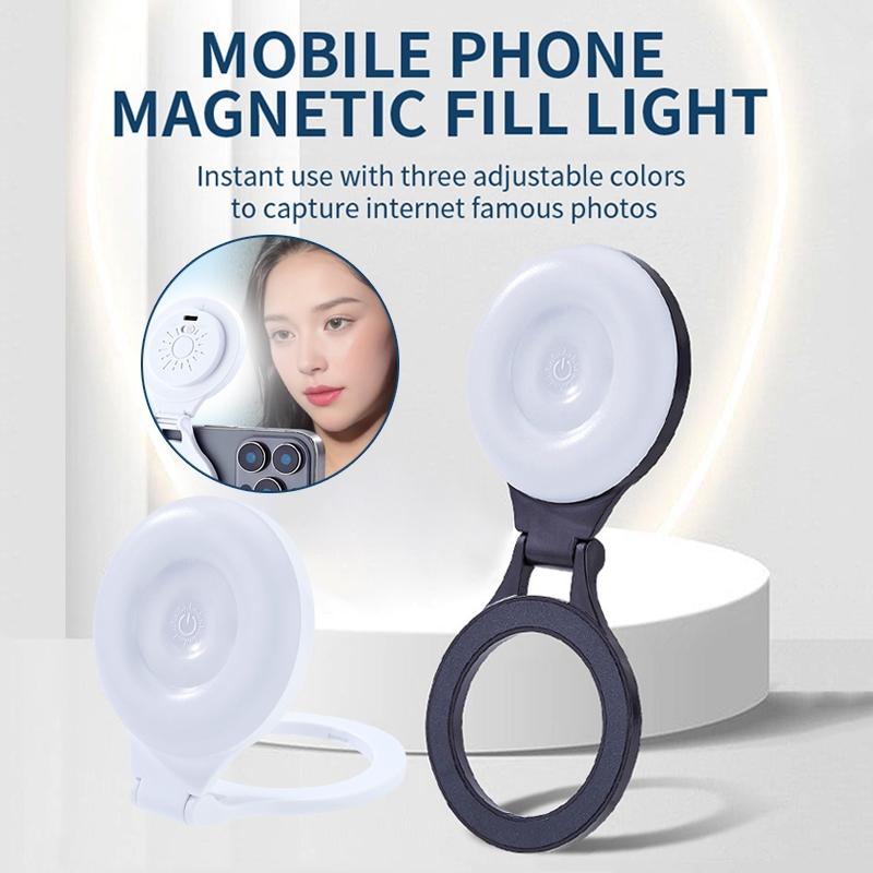 Magnetic Led Selfie Fill Light Mini Portable with USB for Magsafe phone Video Light for Makeup Vlog