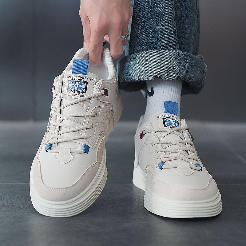 Mesh Male Shoes Men's Casual Sneakers Thick Platform Black Comfortable Size 9 Lightweight Tourist Original Fashion on Sale Jump