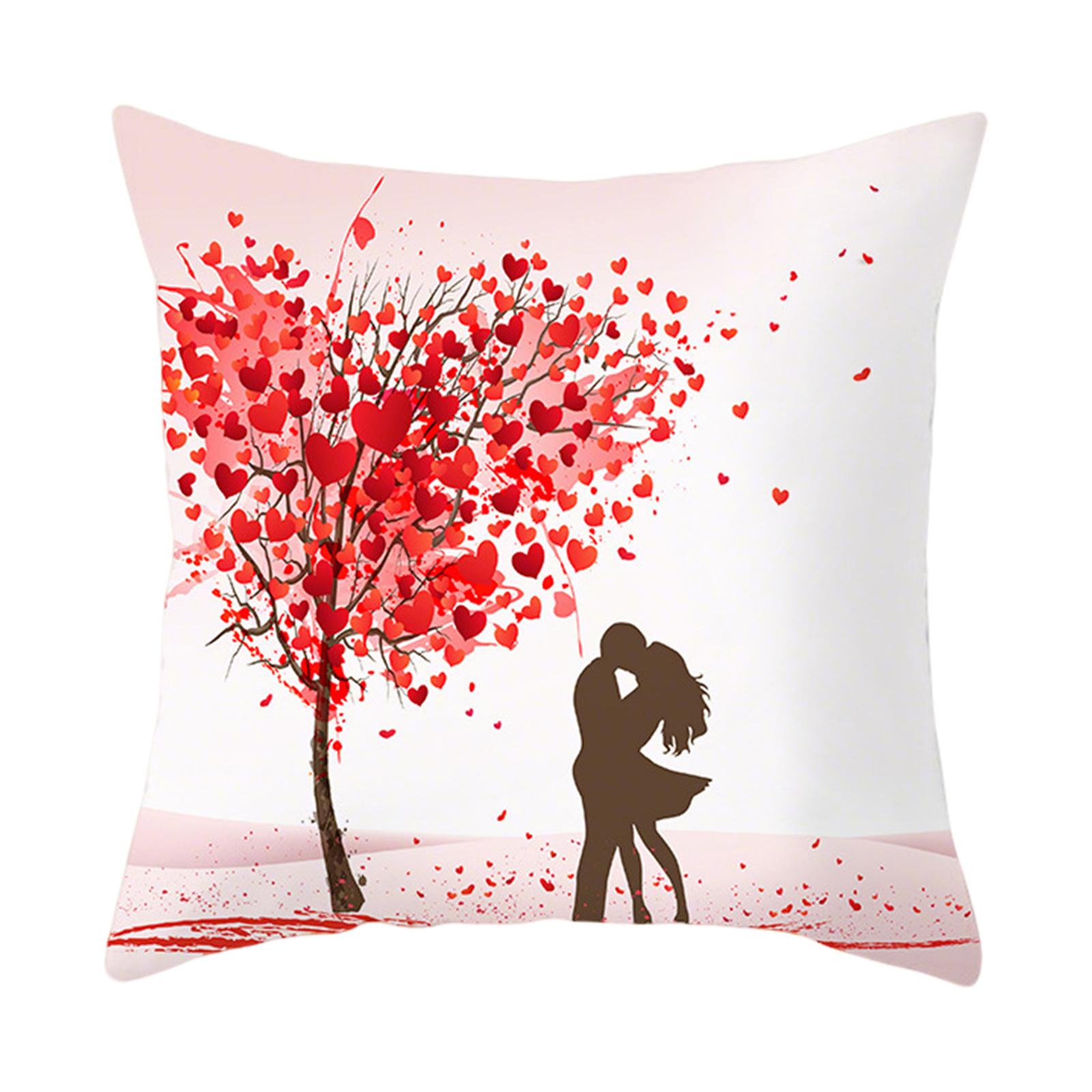 Valentine s Day Decor Pillowcases 4Pack Love Heart Printed Cushion Covers For SofaBedRed Black Pillow Cases For Home Decoration One Size 619₽