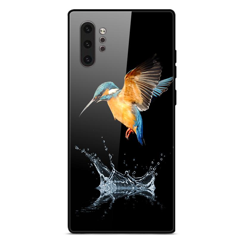 Phone Case For Samsung Galaxy Note 10 Plus Coque Tempered Glass Hard Back Cover For Samsung Note 10 Case Note10+ Funda Bumper