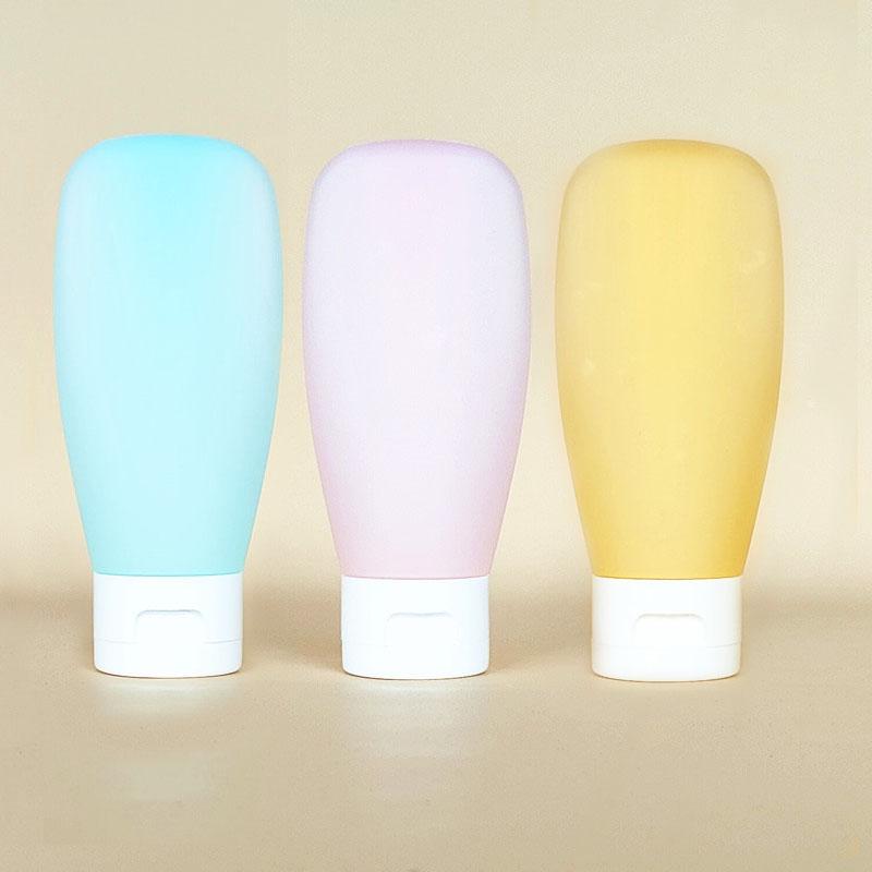 

3 шт./компл., мягкий силиконовый контейнер для лосьона, тюбик, пустая бутылка, многоразовая бутылка, портативная дорожная бутылка для шампуня 60 мл 100 мл 100ml