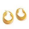 Geometric Personality Design Ring Earrings Niche Exaggeration Titanium Steel Earrings Women's Cold Wind Versatile
