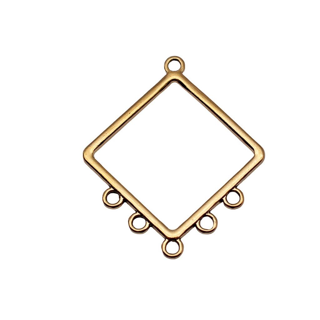 Geometric Flower Multi Loop Connectors Metal Links For Earrings Accessories Parts