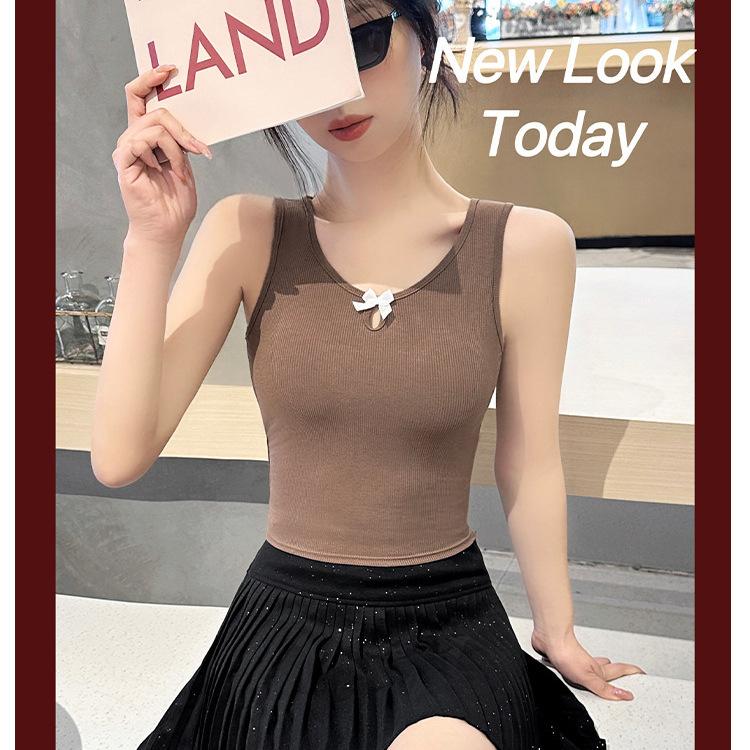 Tanktop Sommer Dünn Schlankmachend und Schlankmachend Tragen Sexy Unterhemd