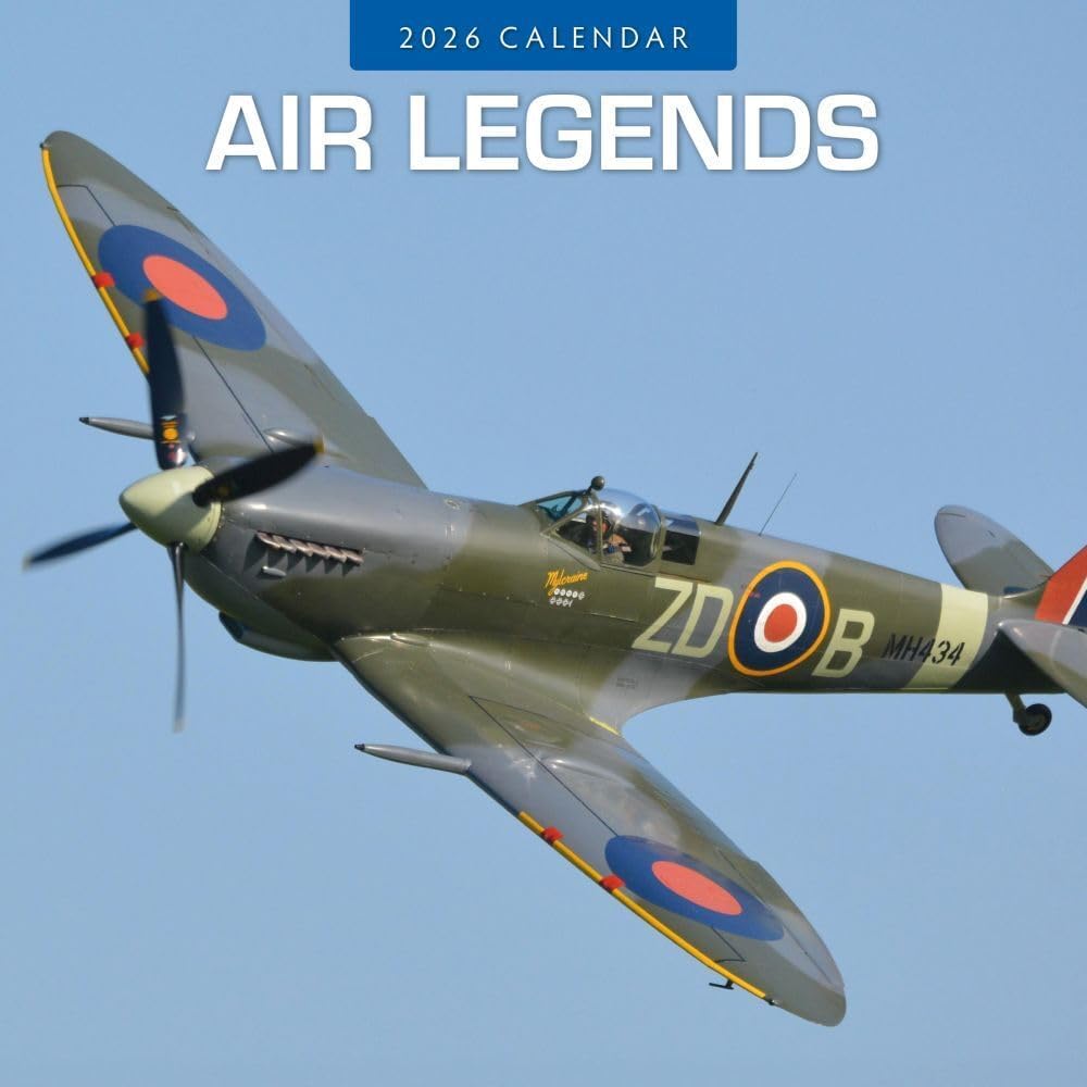 Red Robin 2026 Air Legends Monthly Wall Calendar | 12 x 24 Open | Premium Thick & Sturdy Paper | Hangable 12 Month Calendar | Lined Notes & To Do