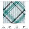 Modern Blue White Plaid Bath Shower Curtain Home Decor With Rod Pocket Bathroom Accessory For Kids Room Decoration In Blue White