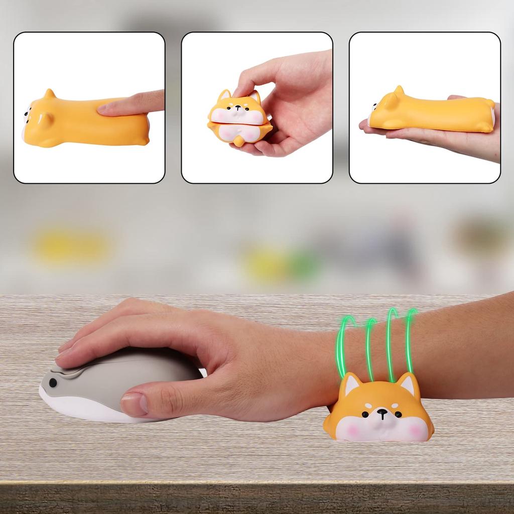 Mouse Wrist Rest Set Cute Shiba Inu Design Hand Rest Mini Soft Memory Foam Palm Rest Mouse Wrist Cushion Arm Rest Small Lightweight Character 13cm