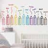 Creative Colorful Pencil Wall Sticker Removable Waterproof PVC Art Decal Upgrades For Living Room Kids Room Homes Decors
