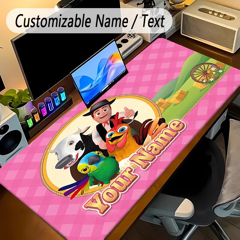 Large Mouse PadLa Granja de Zenón Custom Name Text Personalized Desk Mat Non Slip Gaming Pad