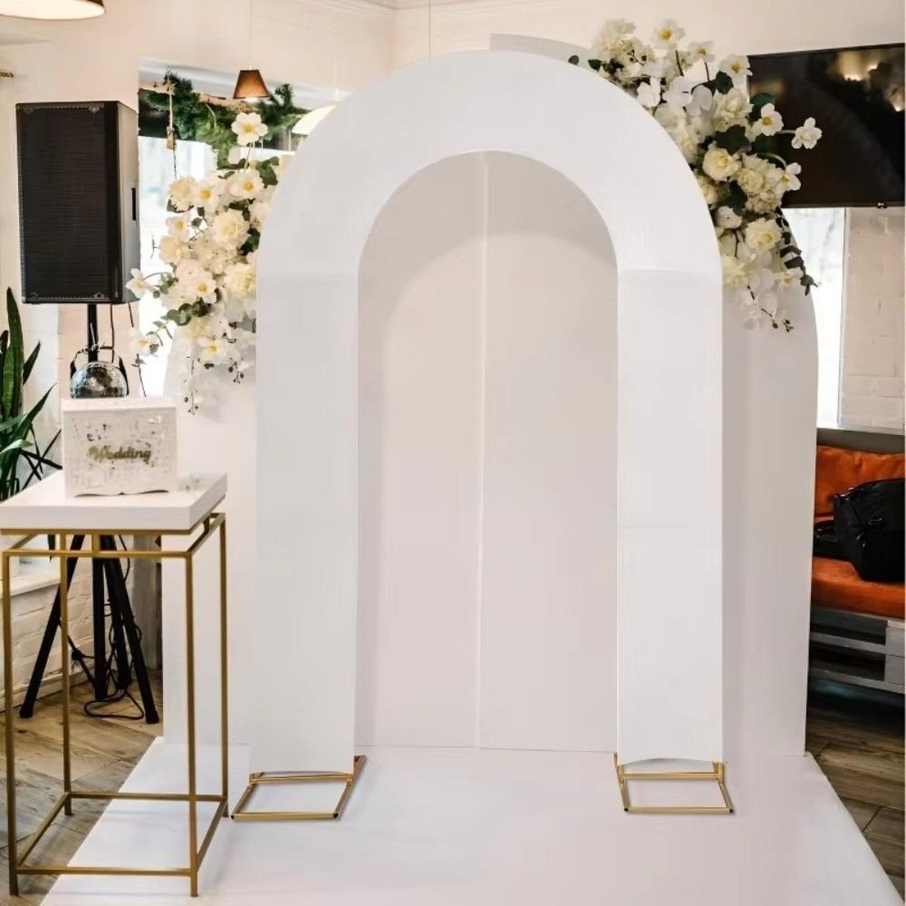 High Elasticity Arch Backdrop Cover U-Shaped Stretchy Open Stand Cover Background Cloth Wedding Party Decoration