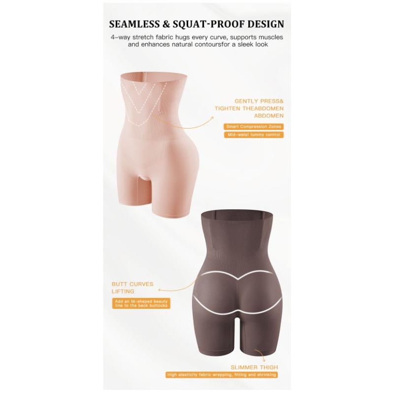 Women High Waist Tummy Control Shapewear Shorts Seamless Butt Lifting Body Shaper Panties