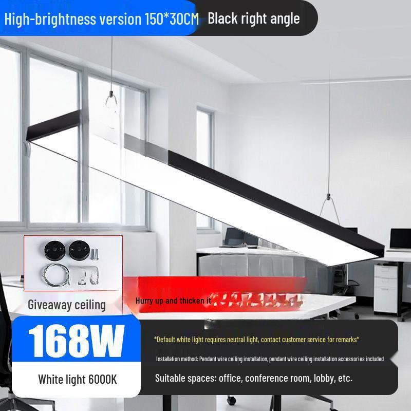 Minimalist Rectangular LED Pendant Light for Barber Shop, Office, or Living Room Ceiling