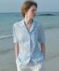 TTUDEMENT French Lace Shirt Blue