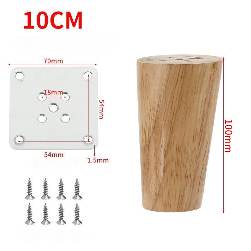 4pack Natural Solid Wood Furniture Leg Table Feets Wooden Cabinet Table Legs Fashion Furniture Hardware Replacement for Sofa Bed