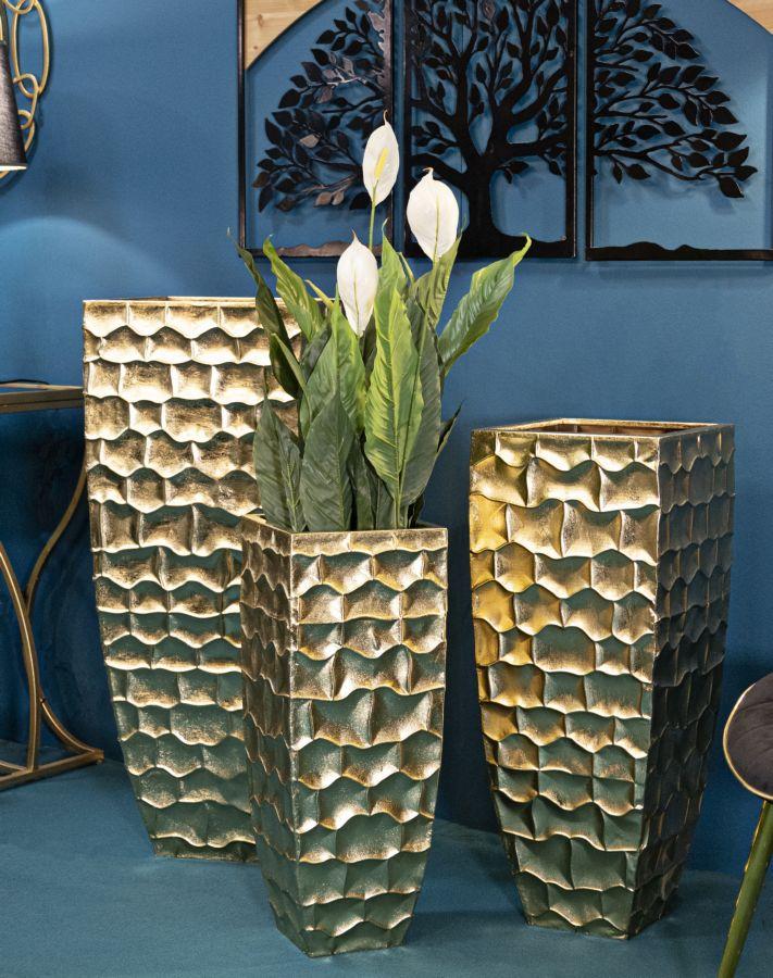 Vase Holder Glody Set 3 Pcs Cm 38x38x94 - 30.5x30.5x76 - 23x23x63