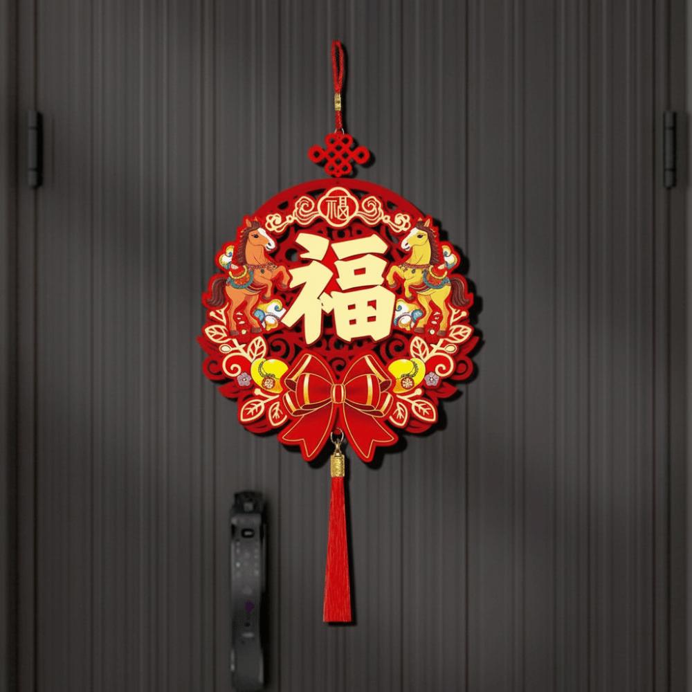 2026 Horse Year Couplet Traditional Chinese Style Spring Festival Decor Auspicious Blessing Lucky Lintel Sticker Home Decoration