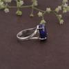 Blue Sapphire Ring, 925 Sterling Silver, Designer Ring, Statement Ring, Oval Ring, Boho Ring, Handmade Ring