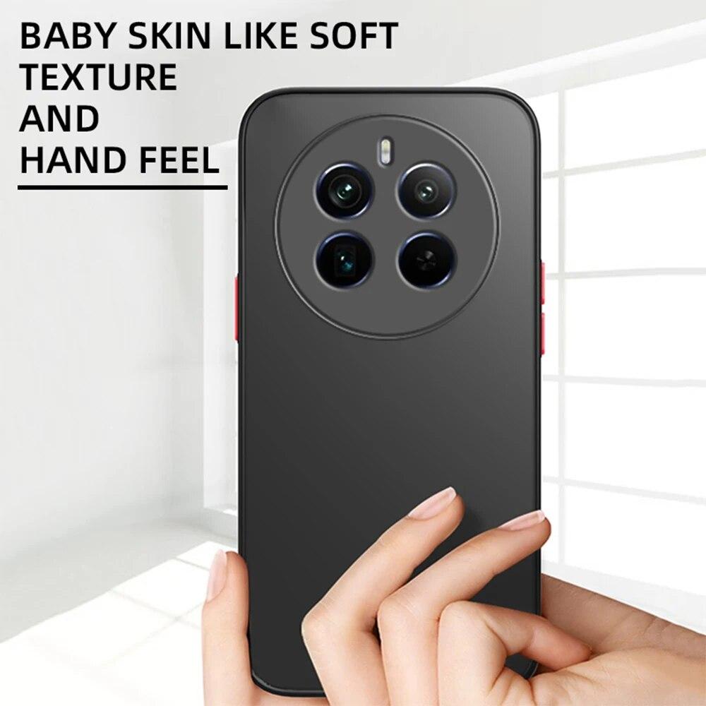 Shockproof Armor Matte Case For Realme 12 Pro+ 5G Soft TPU Bumper Clear Hard PC Camera Lens Protection Cover On Realme12pro+ Realmi 12 Pro Plus