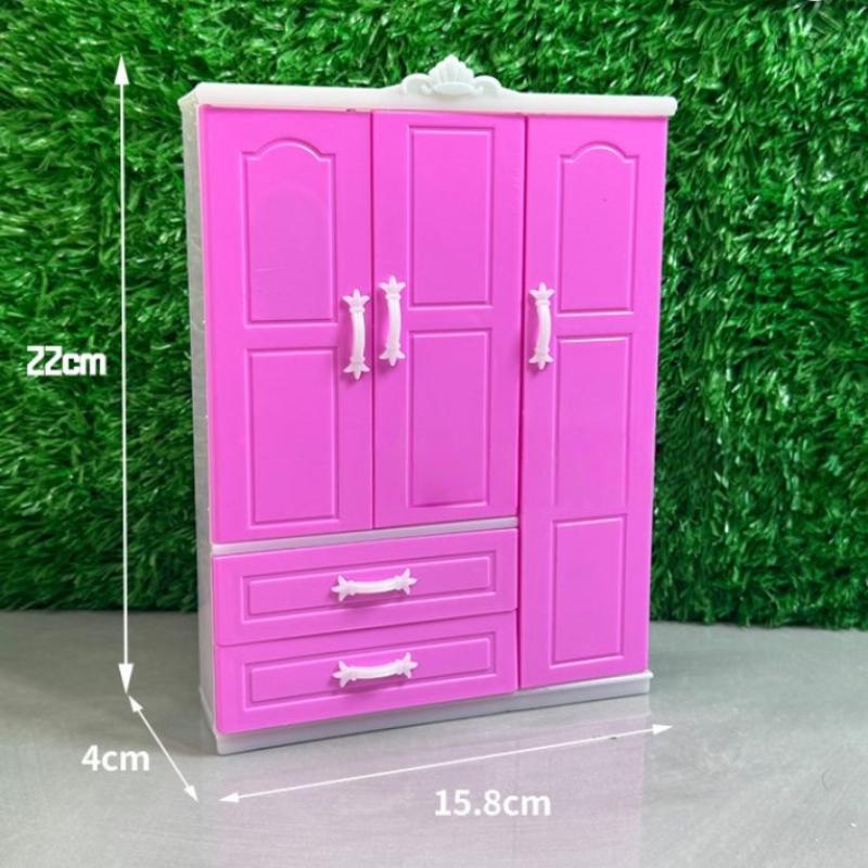 

1Pcs Mini Simulation Plastic Wardrobe For Dolls House Decor Accessories Dollhouse Miniature Wardrobe Model onesize
